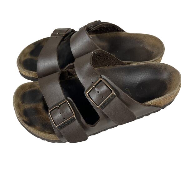 Birkenstock Arizona Mens 2 Buckle Soft Bed Real Leather Brown‎ Sandals 36/6 main image 6